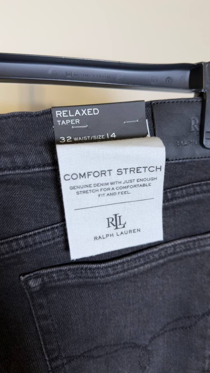 Lauren Ralph Lauren Relaxed Tapered Jeans Empire Black 4 NWT $178