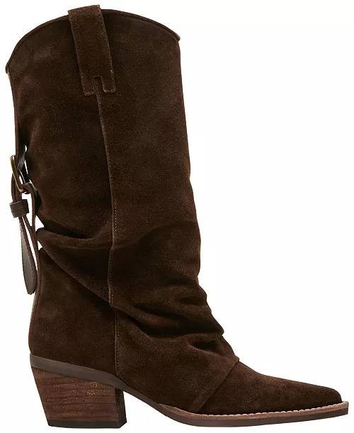 Steve  Madden  Aldora  Western  Slouch  Boots  Brown  Suede  9.5  New  $189
