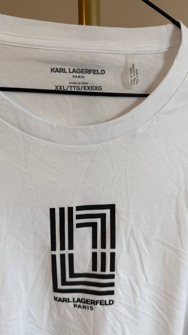 Karl Lagerfeld Paris Men’s Line‑Graphic Logo T‑Shirt XXL $59 NWT