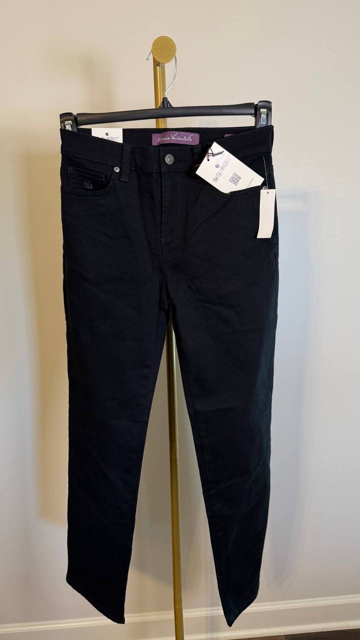 Gloria Vanderbilt Women’s Amanda Classic Fit Jeans Black 4P $48 NWT