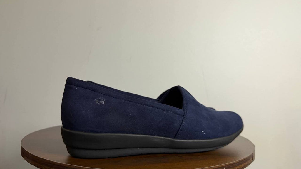Easy Spirit Arlie Flats 7.5M Dark Blue Textile Slip‑On Lightweight NIB msrp$69