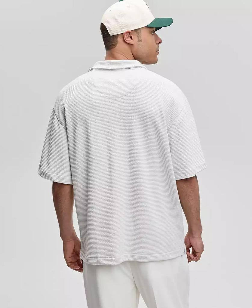 Mode of One – Men’s Textured Knit Open‑Collar Shirt – S – NWOT – $49.50