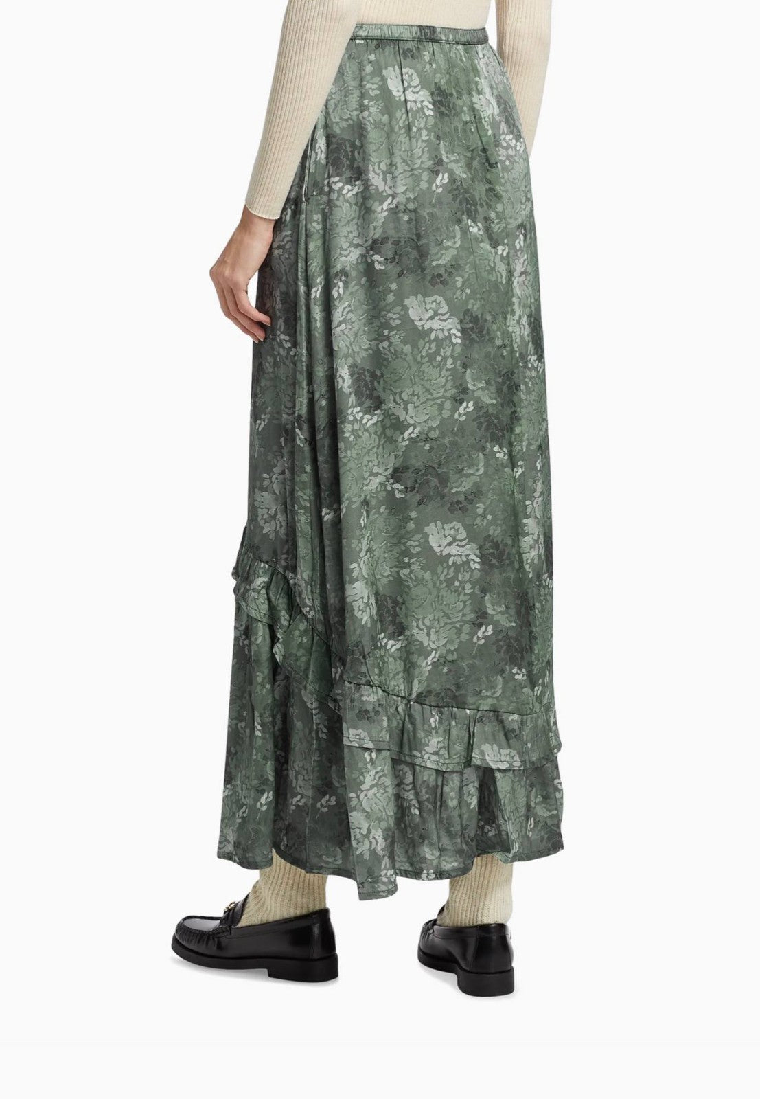 Splendid Linsey Maxi Skirt Evergreen Floral NWT XS–XL MSRP $178 –Flowy Boho Look