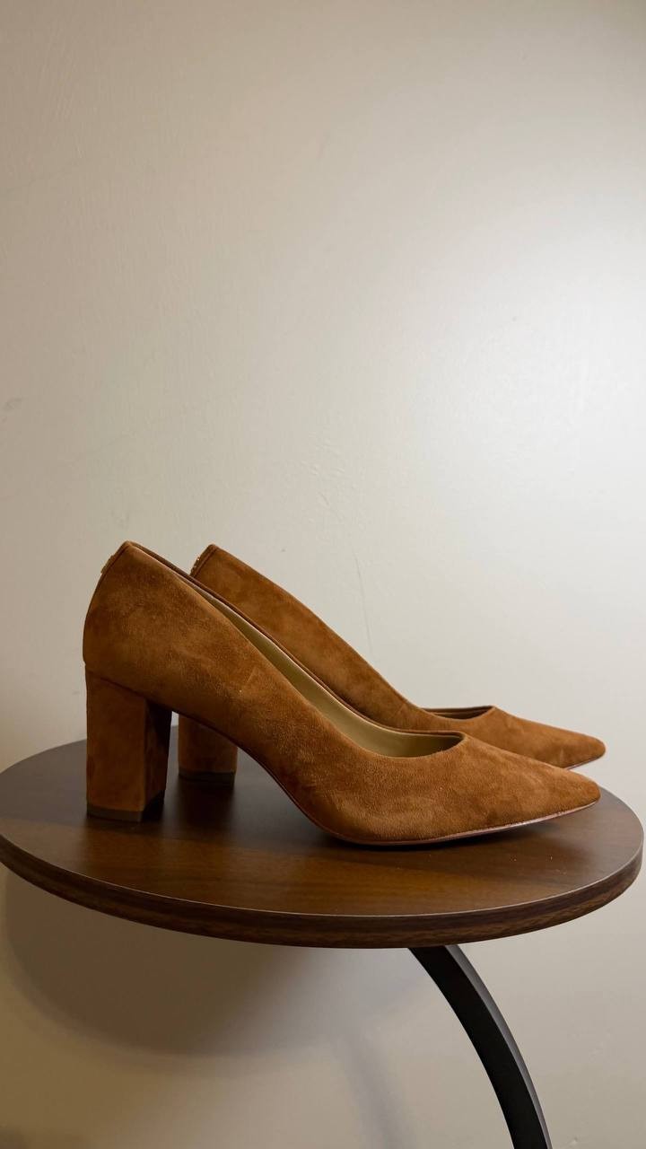 Lauren Ralph Lauren Lanette Pump 8B Tan Suede Pointed Toe  NIB msrp$306