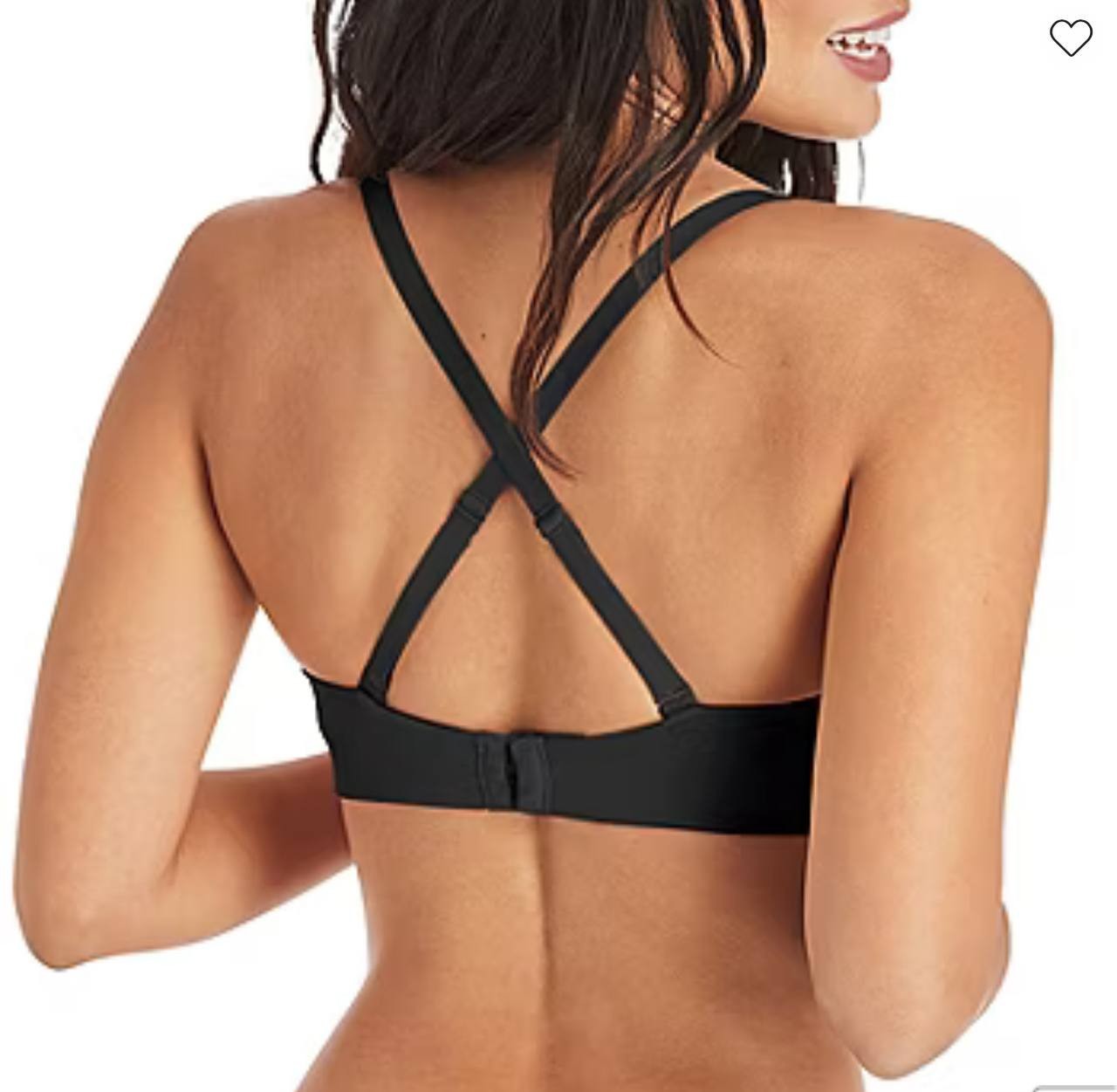 Maidenform Comfort Devotion Strapless Convertible Bra – Size 38D – Black