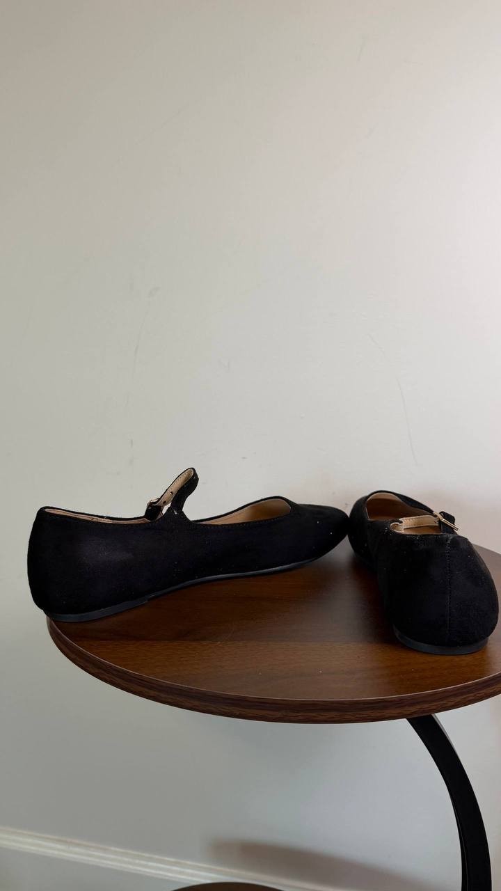 Journee Collection Carrie Flats 7.5M Black PU Mary Jane NIB msrp$71.99