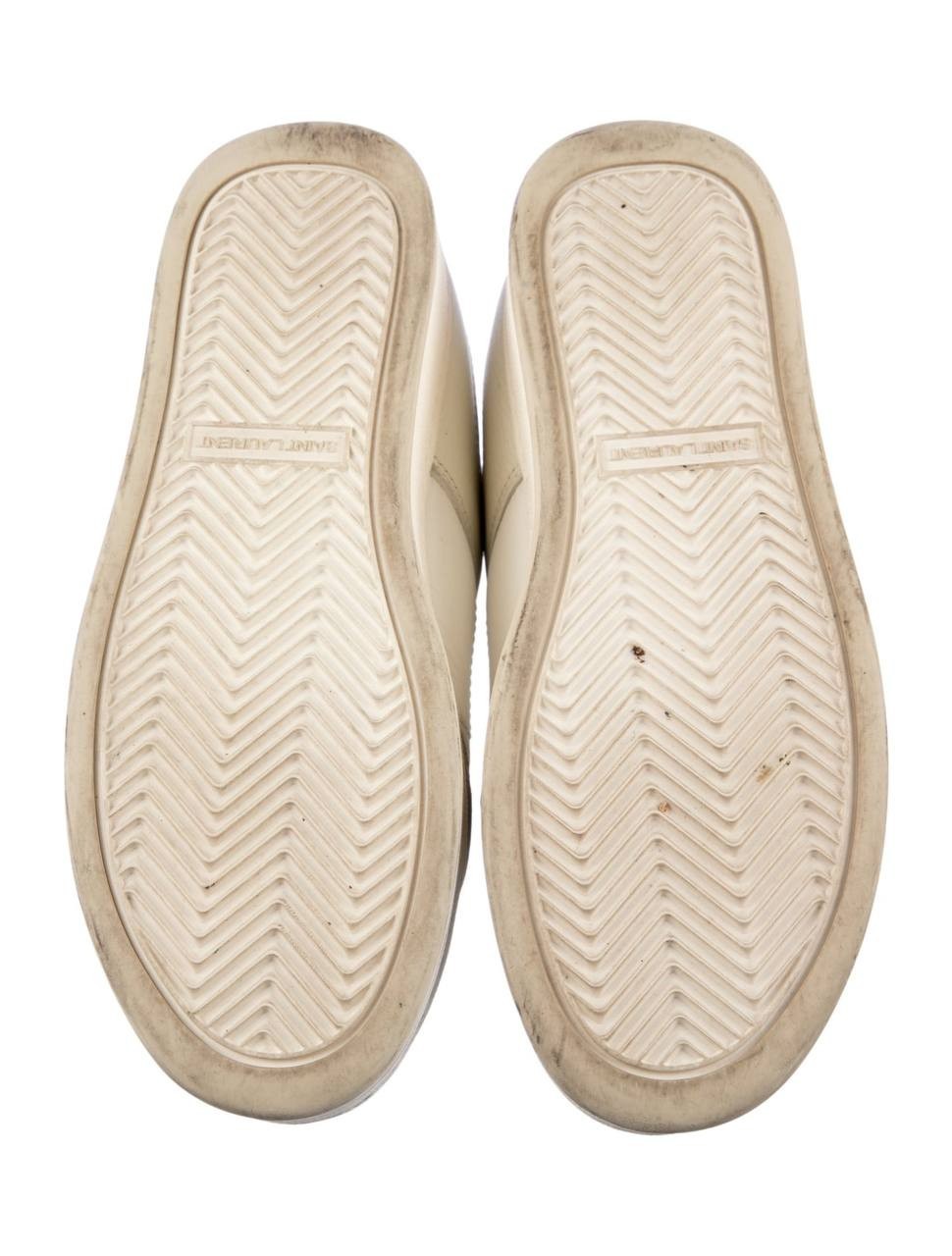Saint  Laurent  Leather  Sneakers  Black Optic/Coffee White  Size  41  New  $875