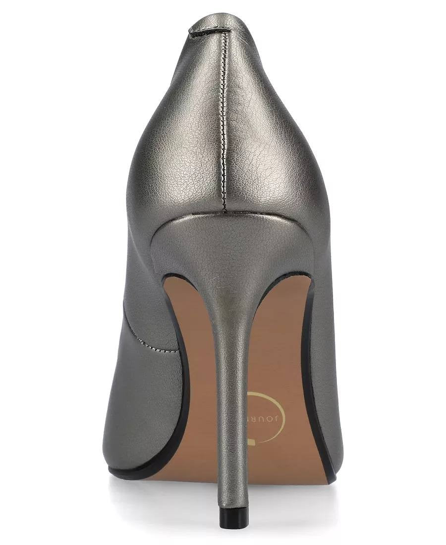 Journee Collection Venus Pumps 12M Pewter Pointed Toe Stiletto NIB msrp$93