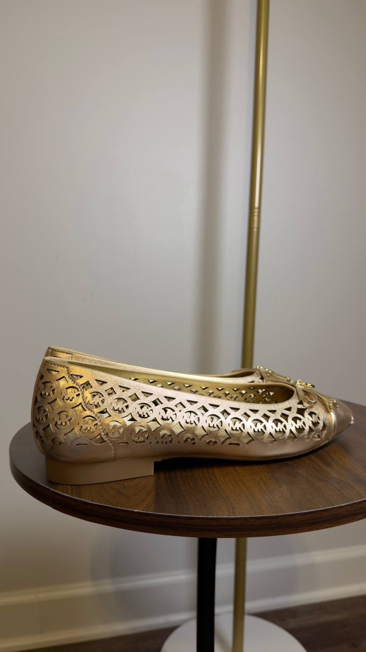 Michael  Michael  Kors  Ballet  Flats  Pale  Gold  7.5  M  New  $110