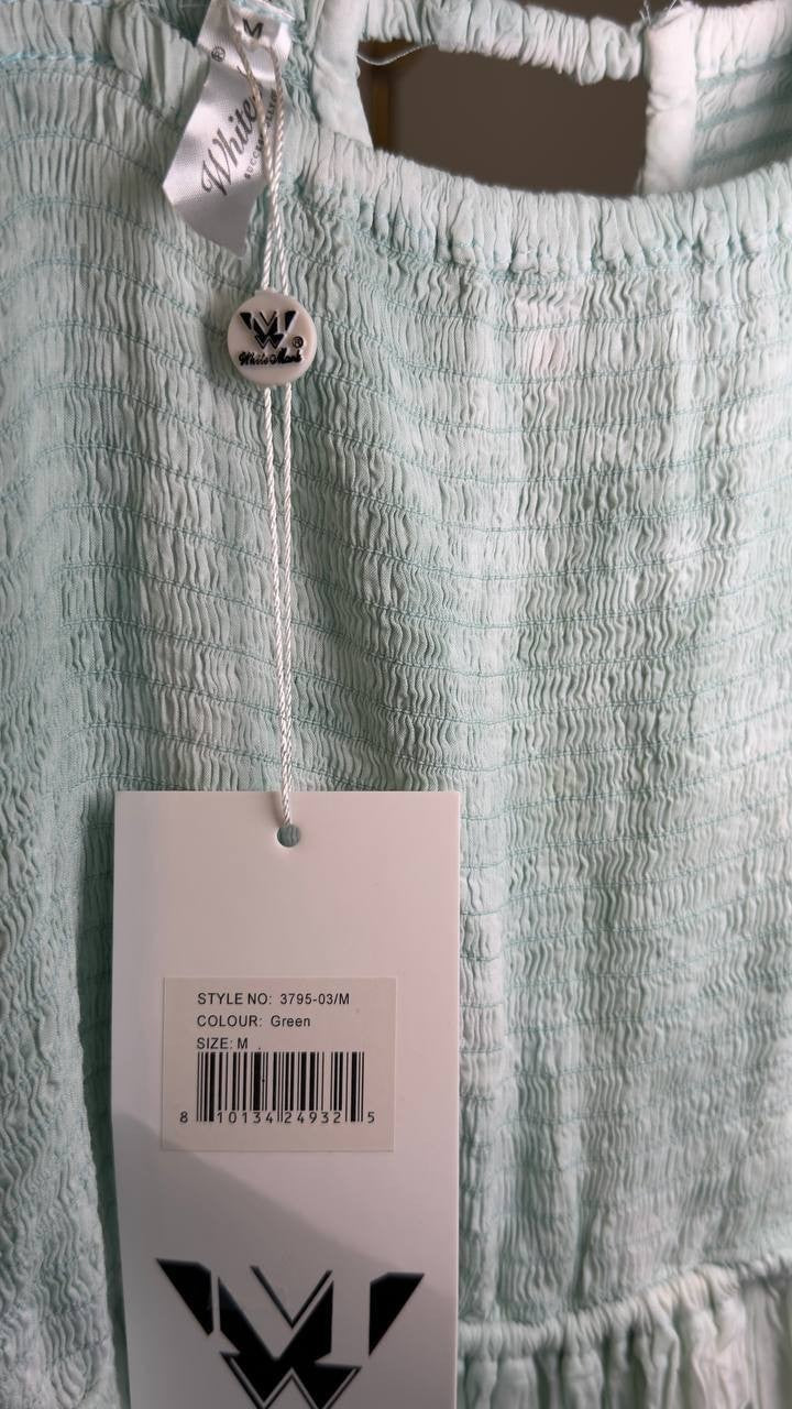 White Mark Square Neck Sleeveless Maxi Sundress Green M NWT $84