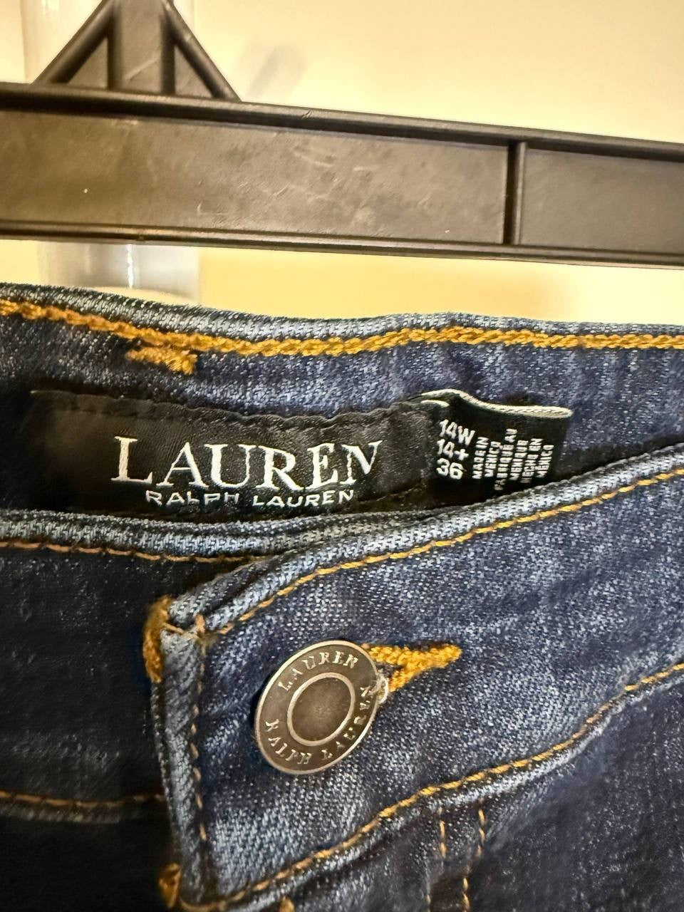 Lauren Ralph Lauren Plus Size Stretch Denim Straight Jeans – Size 14– NWT – $125