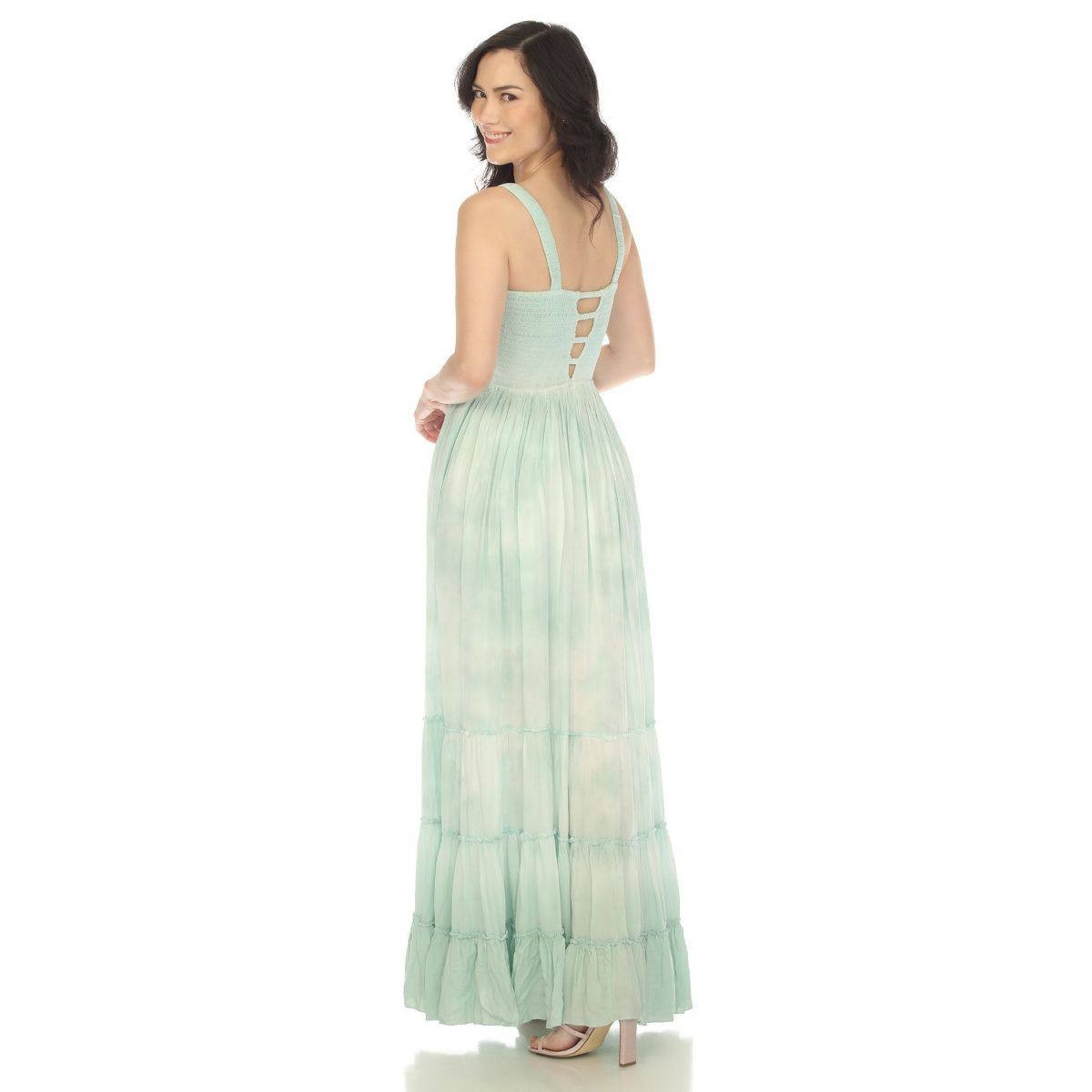 White Mark Square Neck Sleeveless Maxi Sundress Green M NWT $84