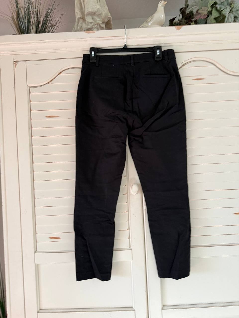 Ralph Lauren Pants 8 Navy Stretch Cotton Double-Faced Trousers Pre-Owned $155