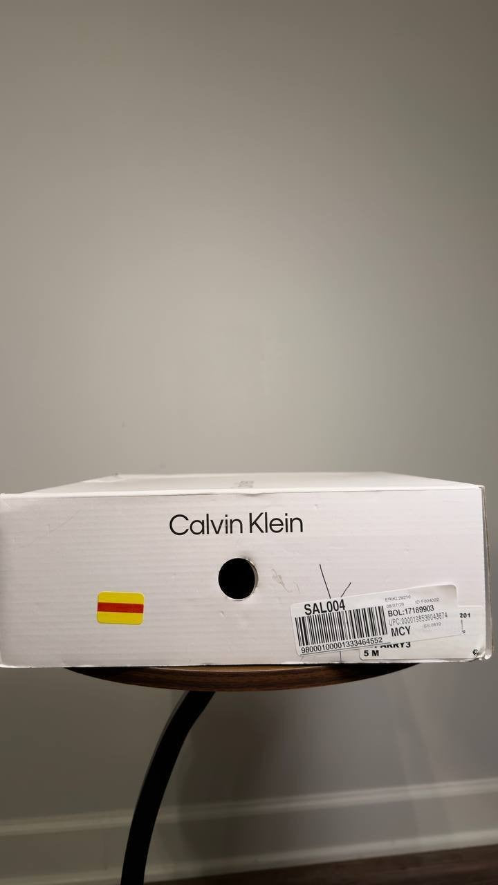 Calvin  Klein  Parry   Ankle  Booties  Brown  Man‑Made  5M  New  $129