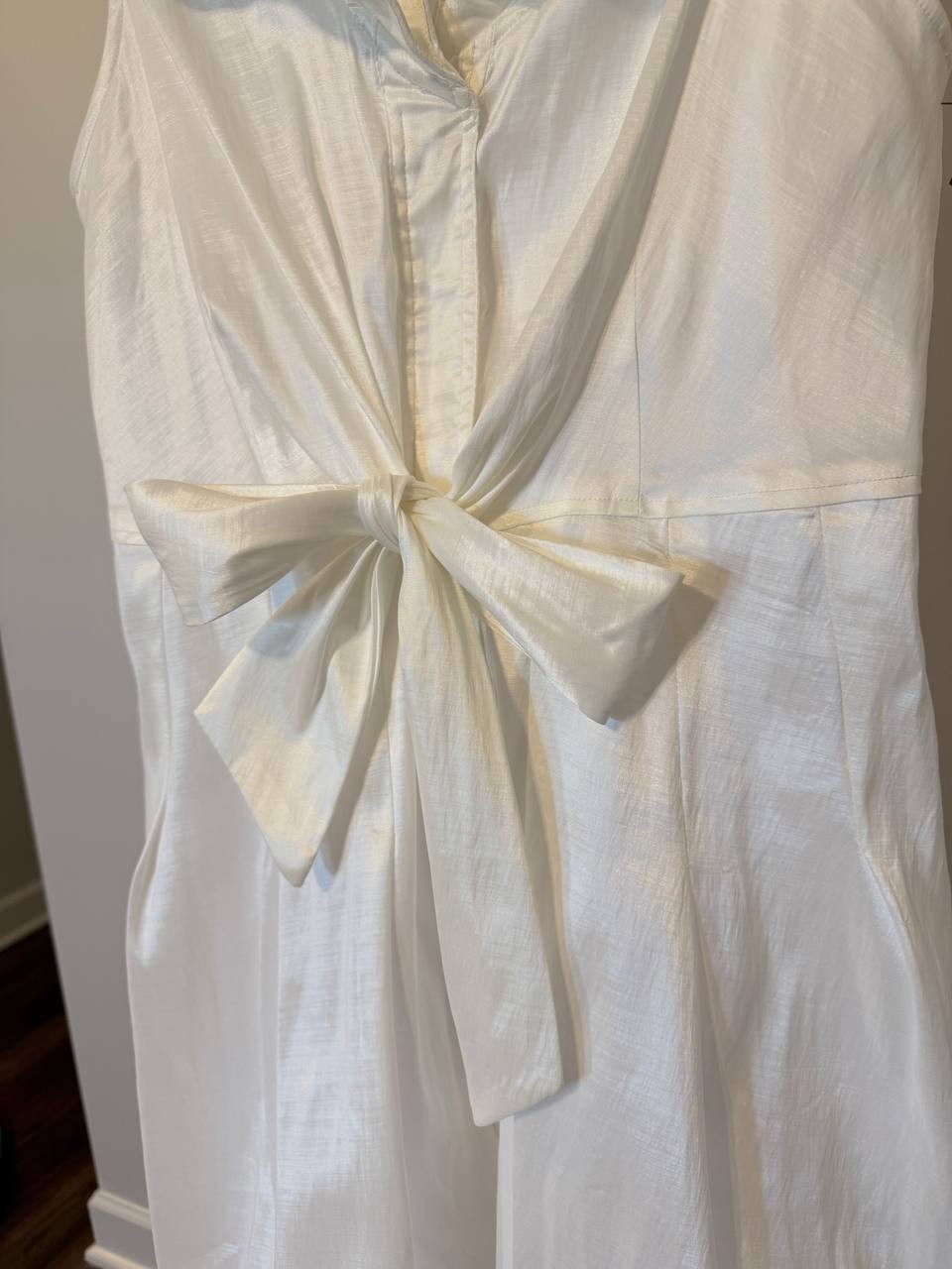 Ivy + Blu Triple‑Collar Tie‑Front Sleeveless Dress – Size 12 – NWOT