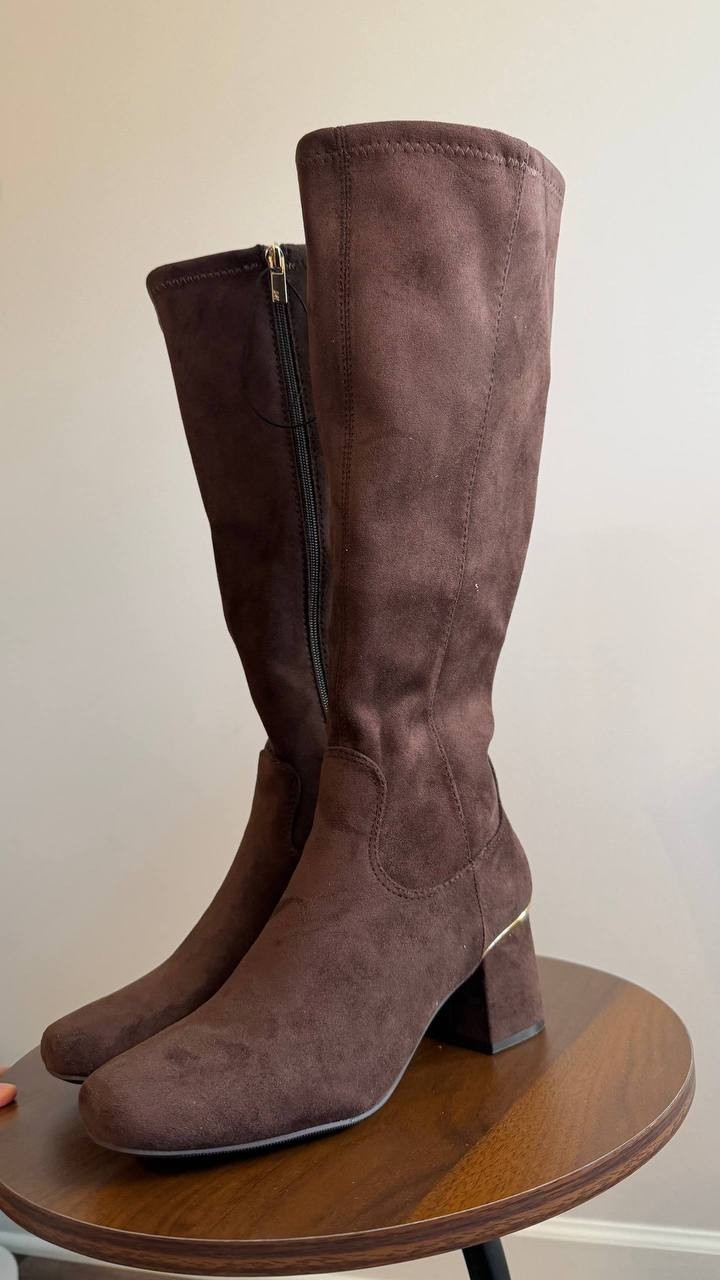 Jones New York Durana Knee High Boots Dark Brown 7M Man‑Made $109.50 NWB