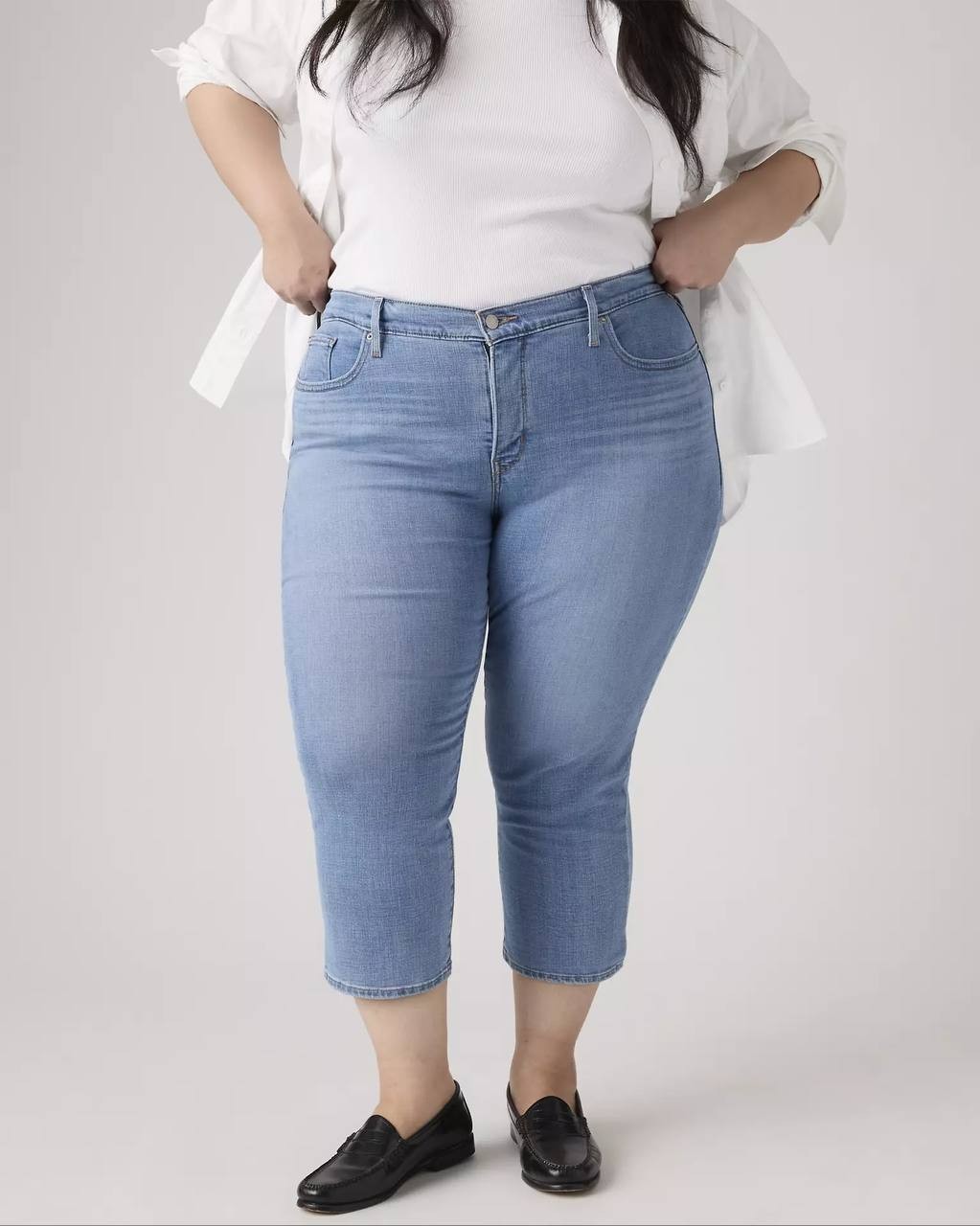 Levi’s 311 Shaping Skinny Capri Jeans Plus Size Dark Blue 24W NWT $59.50