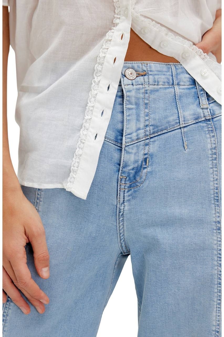 We The Free Libre Front Yoke Wide Leg Jeans Blue 27 NWT $98