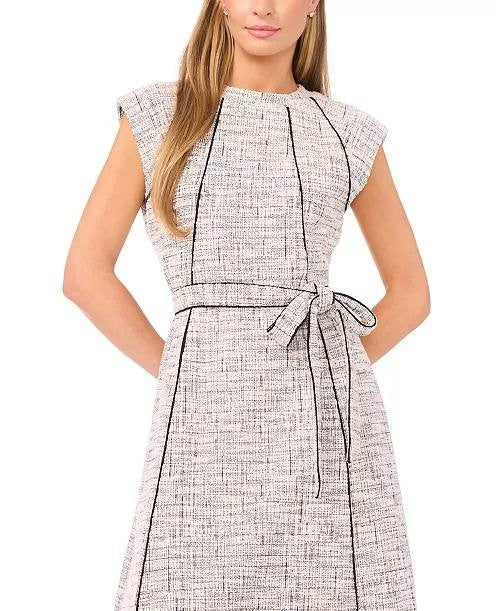 MSK Women’s Short‑Sleeve Crewneck Knit Dress Bright White XL NWT $109