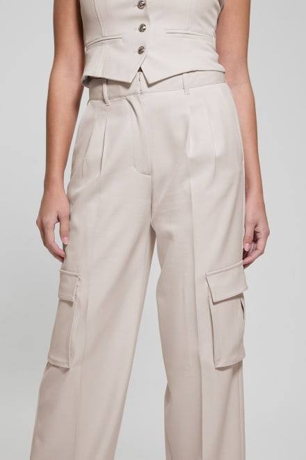 Guess Eco Matea Perfect Cargo Pants Muted Stone Multi Beige Size XLx32 NWT $148