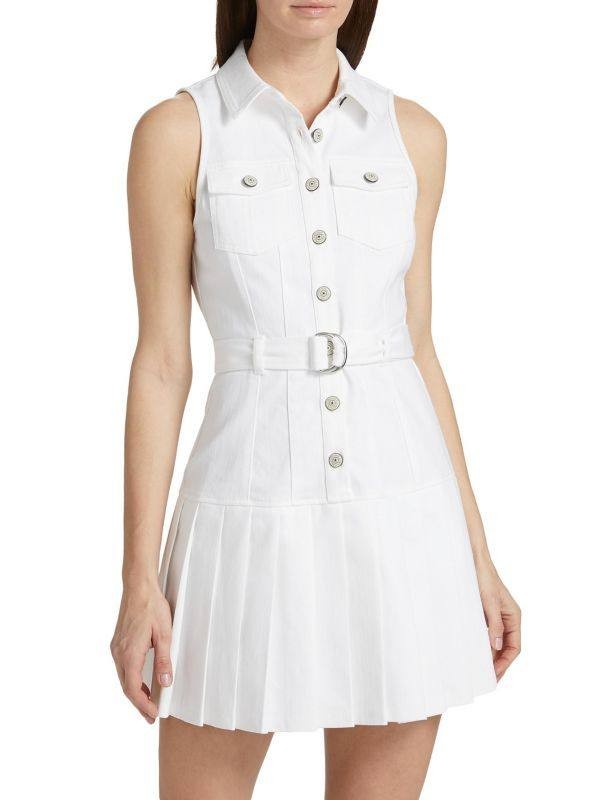 Cinq à Sept Moxie Denim Mini Shirtdress White 8 NWT $445 – Modern Chic