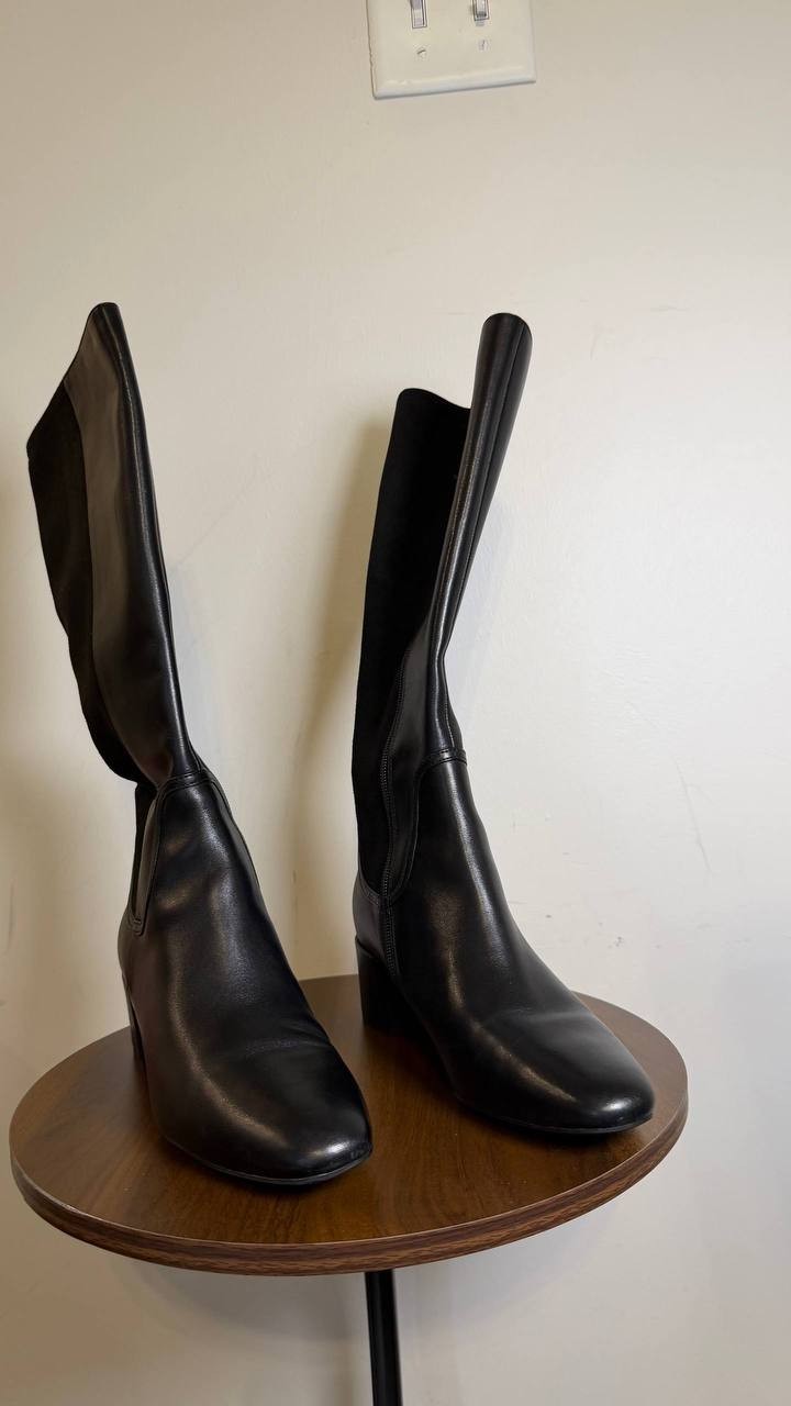 Cole Haan Go‑To‑Serenna Tall Shaft Leather Dress Boots Black 8.5B NWB $308