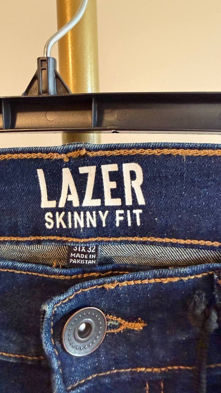 Lazer Men’s Skinny‑Fit Stretch Jeans Dark Blue 31x32 $39.50 NWT