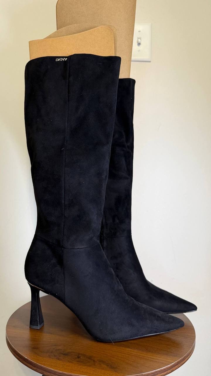 DKNY Toe Dress Boots 11M Black Rubber New in Box MSRP $199
