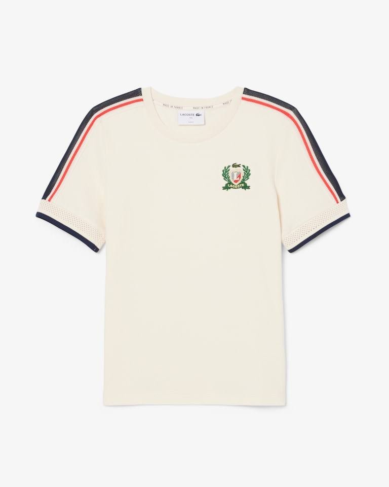 Lacoste Made In France Tee 44 Cream Textured Piqué Slim Fit NWT MSRP 90$