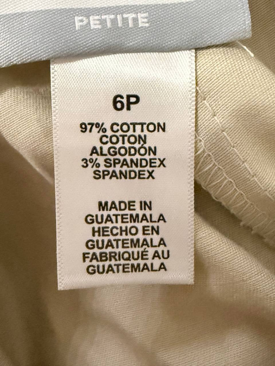 Alfred Dunner Classic Pull‑On Pants – Tan – Size 6P – NWT