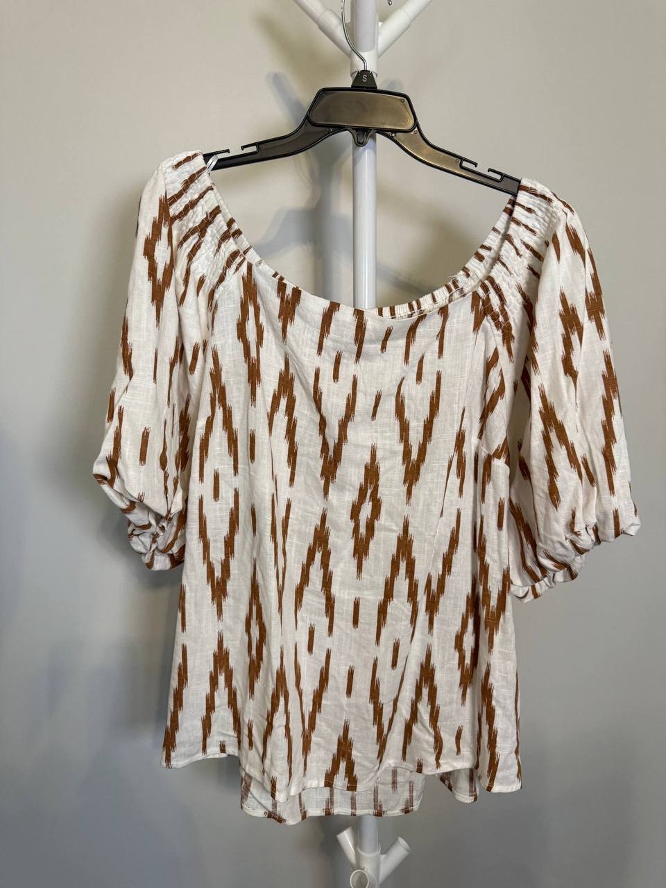 Vince Camuto Plus Size Square‑Neck Puff‑Sleeve Raglan Top – Size 1X – NWT – $99