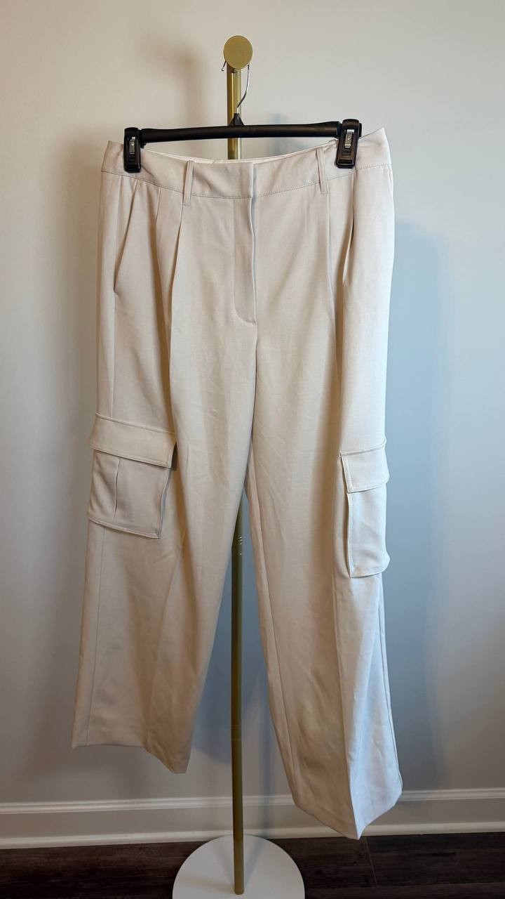 Guess Eco Matea Perfect Cargo Pants Muted Stone Multi Beige Size XLx32 NWT $148