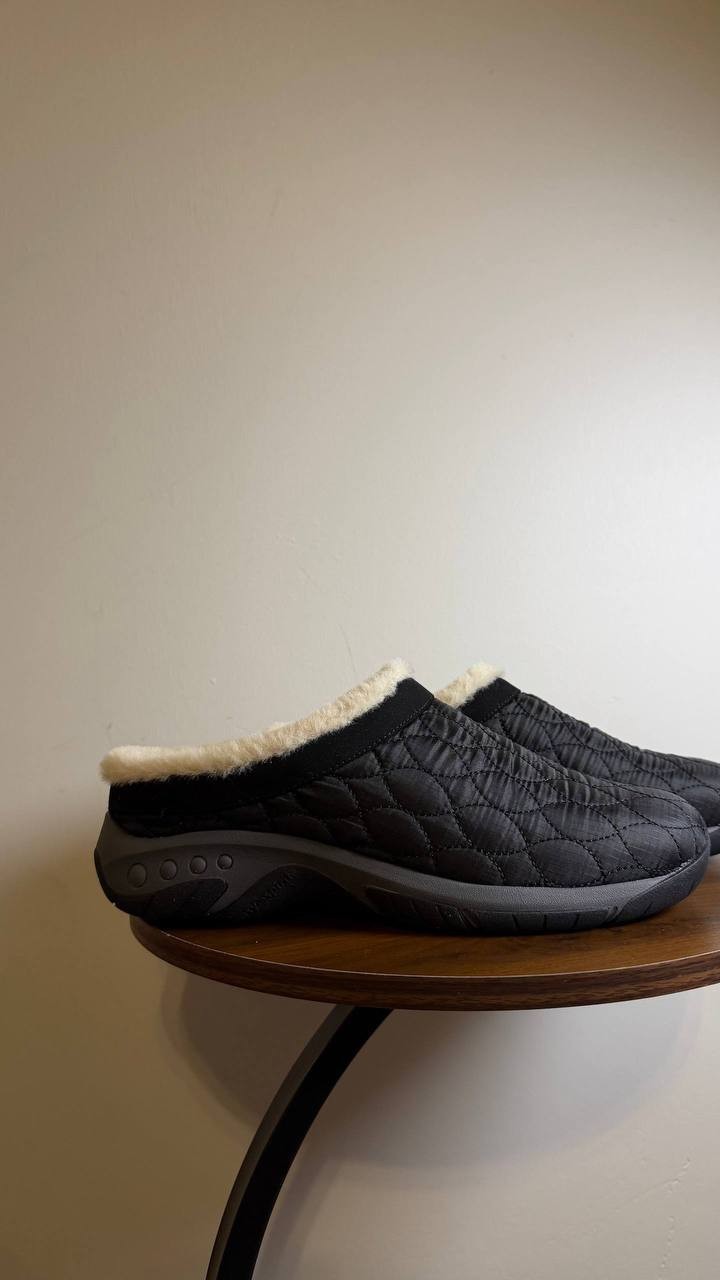 Easy Spirit Wimmy Mules 9W Black Cozy Water‑Repellent Comfort NIB msrp$85