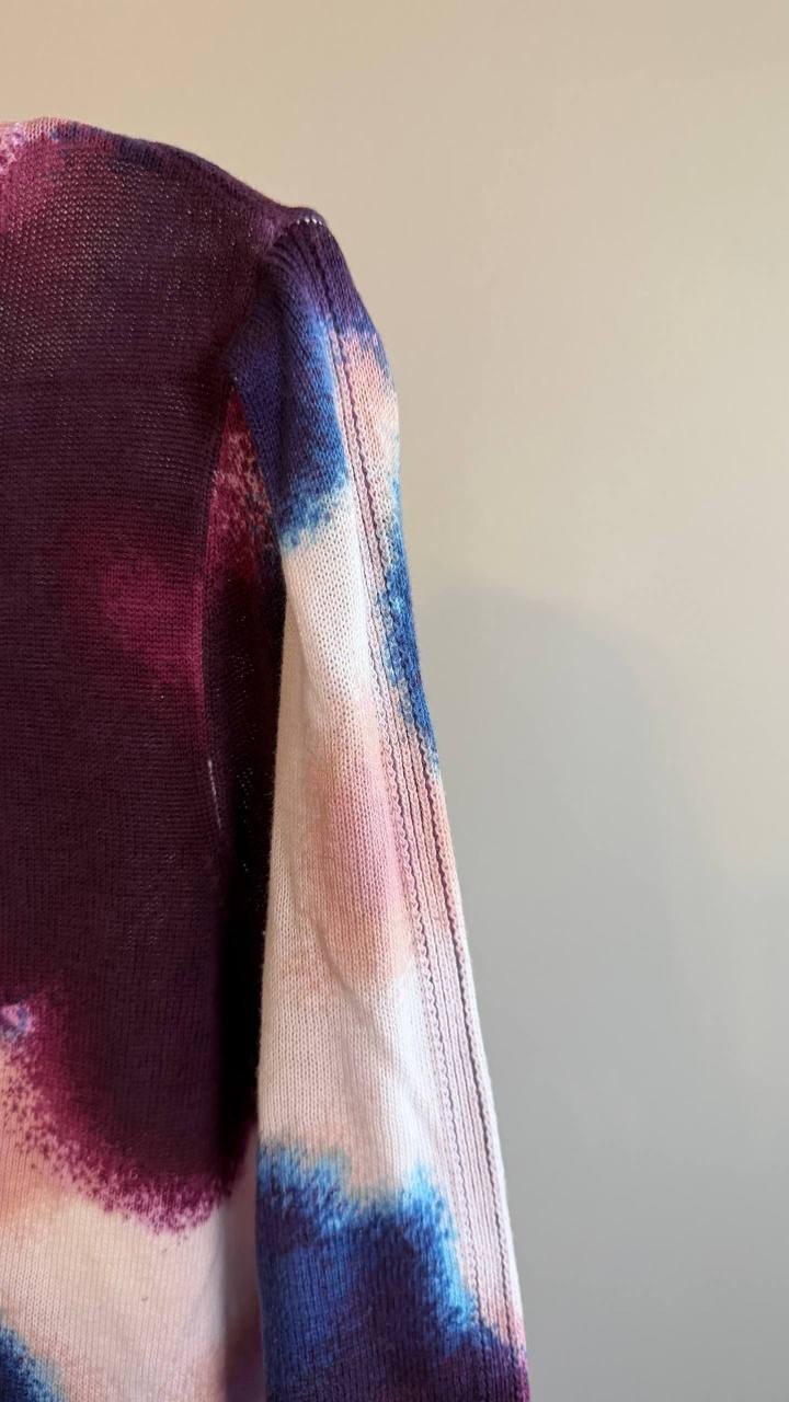 NIC+ZOE Women’s Blossom Blur Cotton Sweater Multicolor M $169 NWT