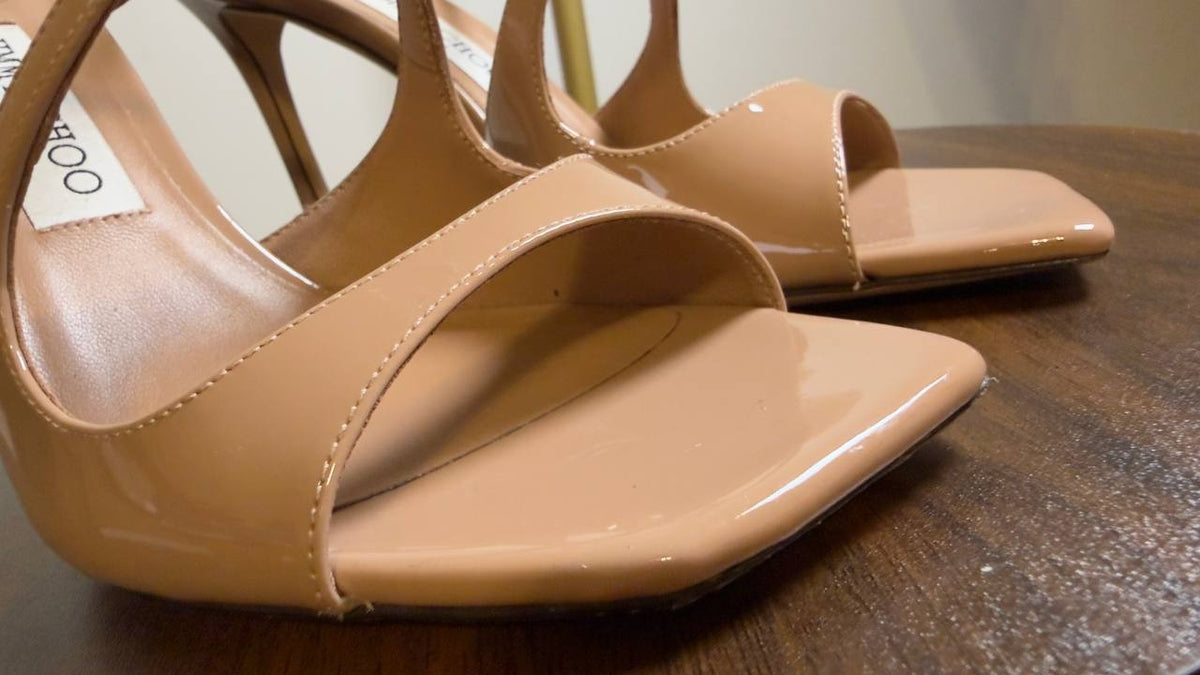 Jimmy  Choo  Strappy  Sandals  Beige  38  Pre‑owned