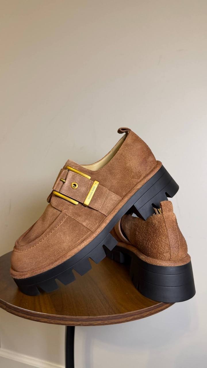 Michael Kors Brown Leather Loafers Size 9.5M Casual Chic Slip-On New in Box