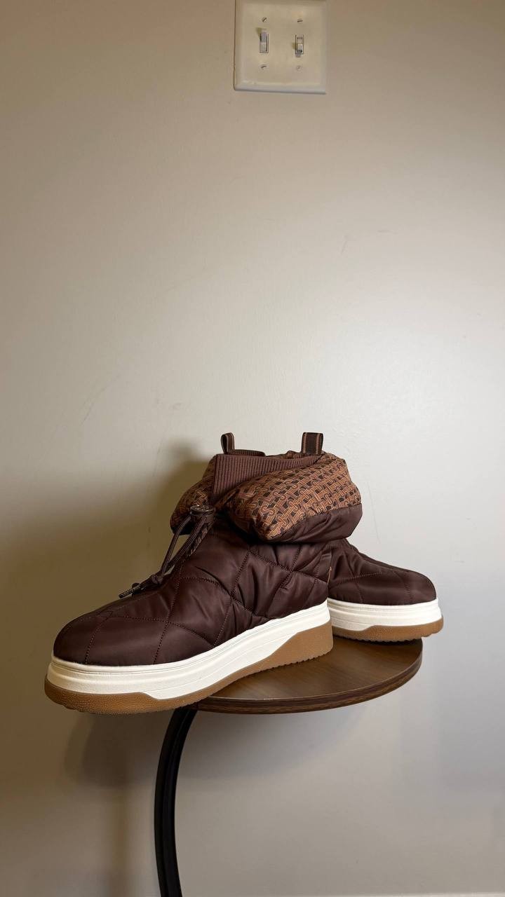 Sam & Libby Cruz Fold Over Puffer Cold Weather Booties Chocolate 9 NWB