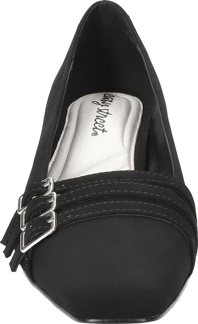 Easy Street Women’s Block Heel Pumps 10W Black Textile – New in Box– MSRP $74.99