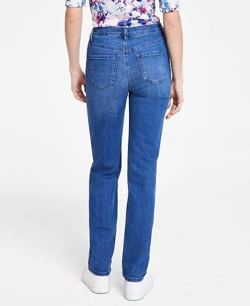 Gloria Vanderbilt Amanda Classic Straight Jeans Frisco 12P NWT $48