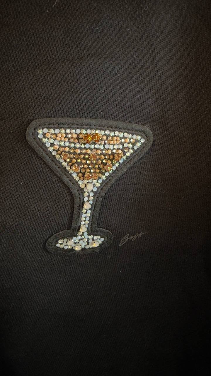 BOSS Orange Martini Appliqué Sweatshirt Black M NWT $129
