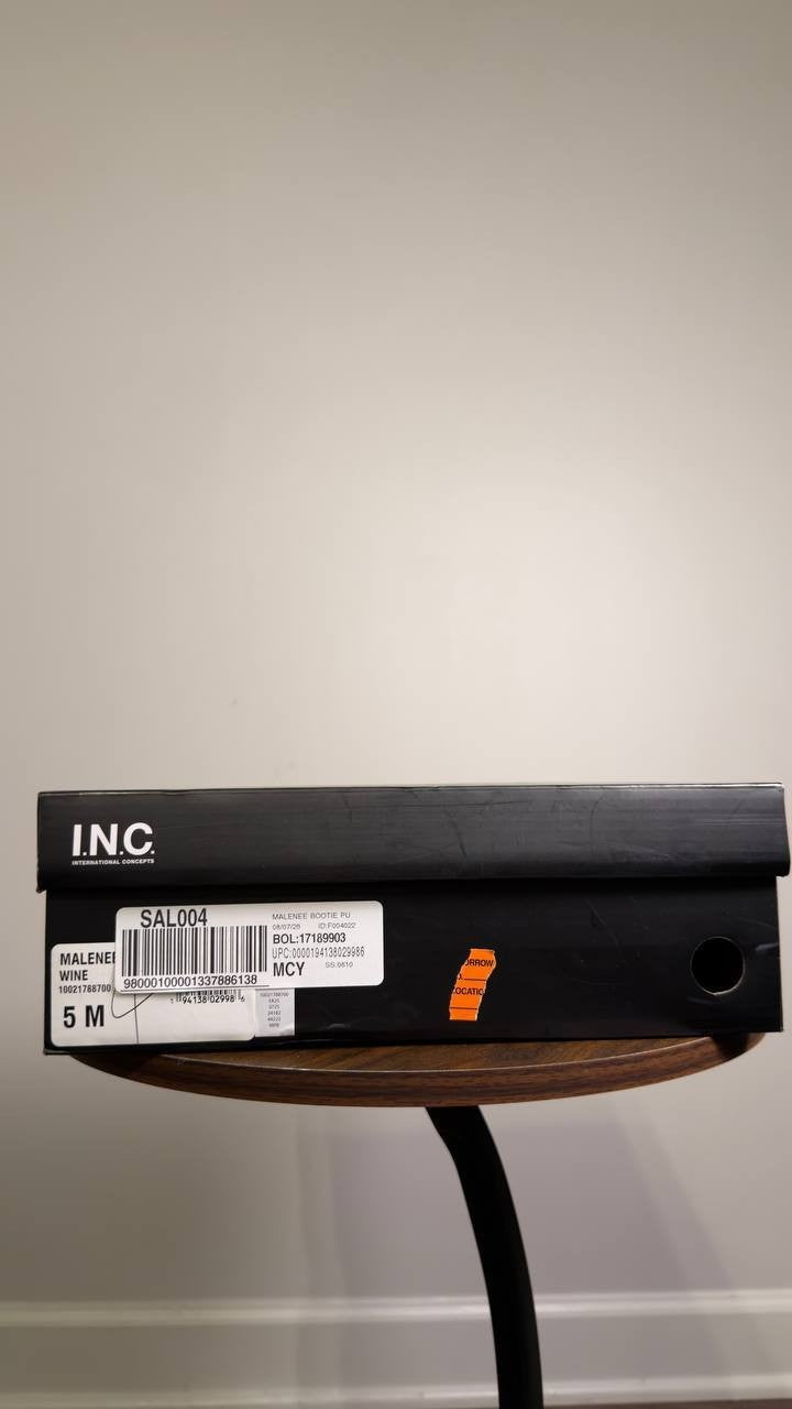 I.N.C.  International  Concepts   Ankle  Booties  Wine  5M  New  $99.90