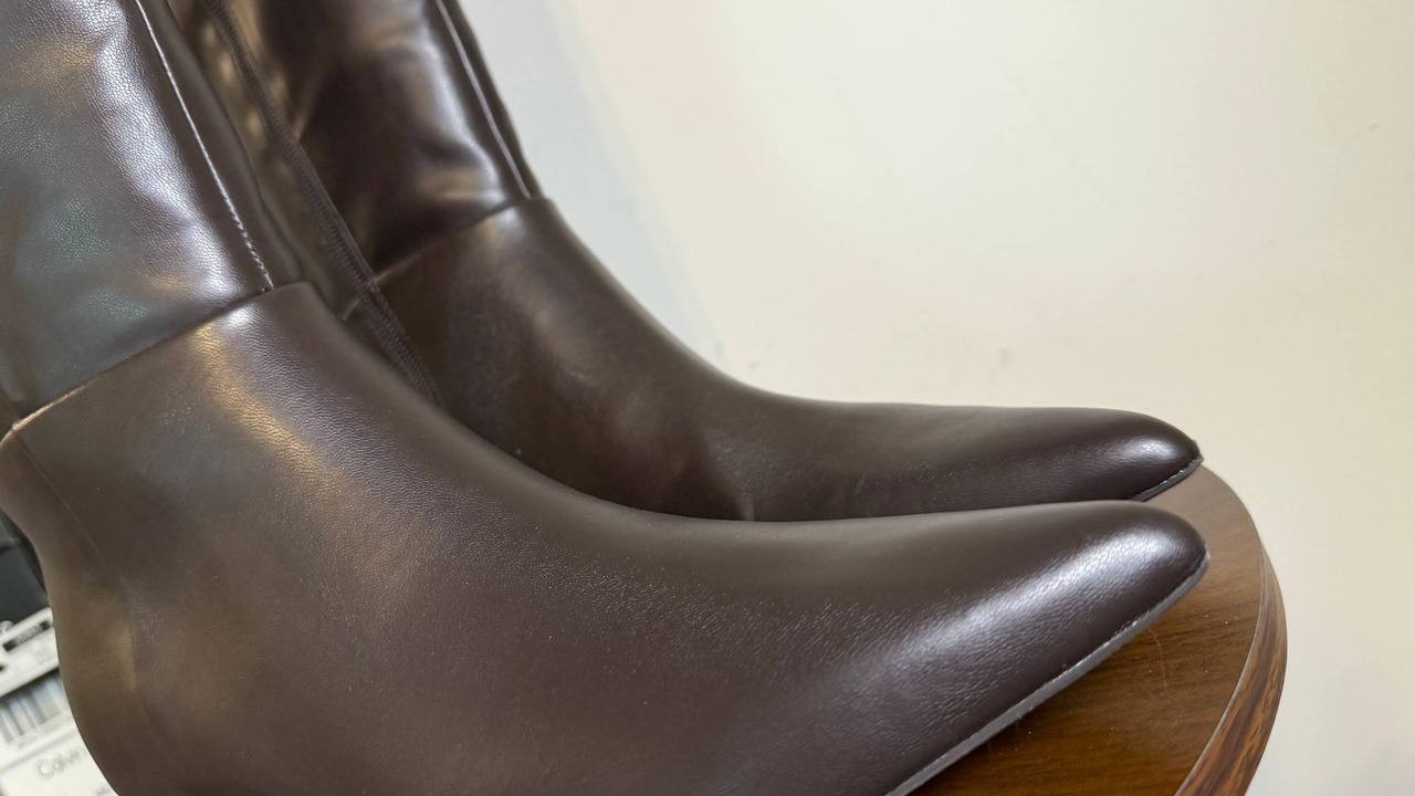 Marc Fisher Toe Tall Boots 10M Dark Brown Man‑Made New in Box MSRP $179