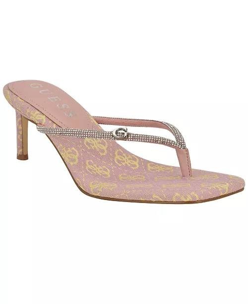 Guess  Kitten  Heel  Sandals  Light  Pink  9.5M  New  $99