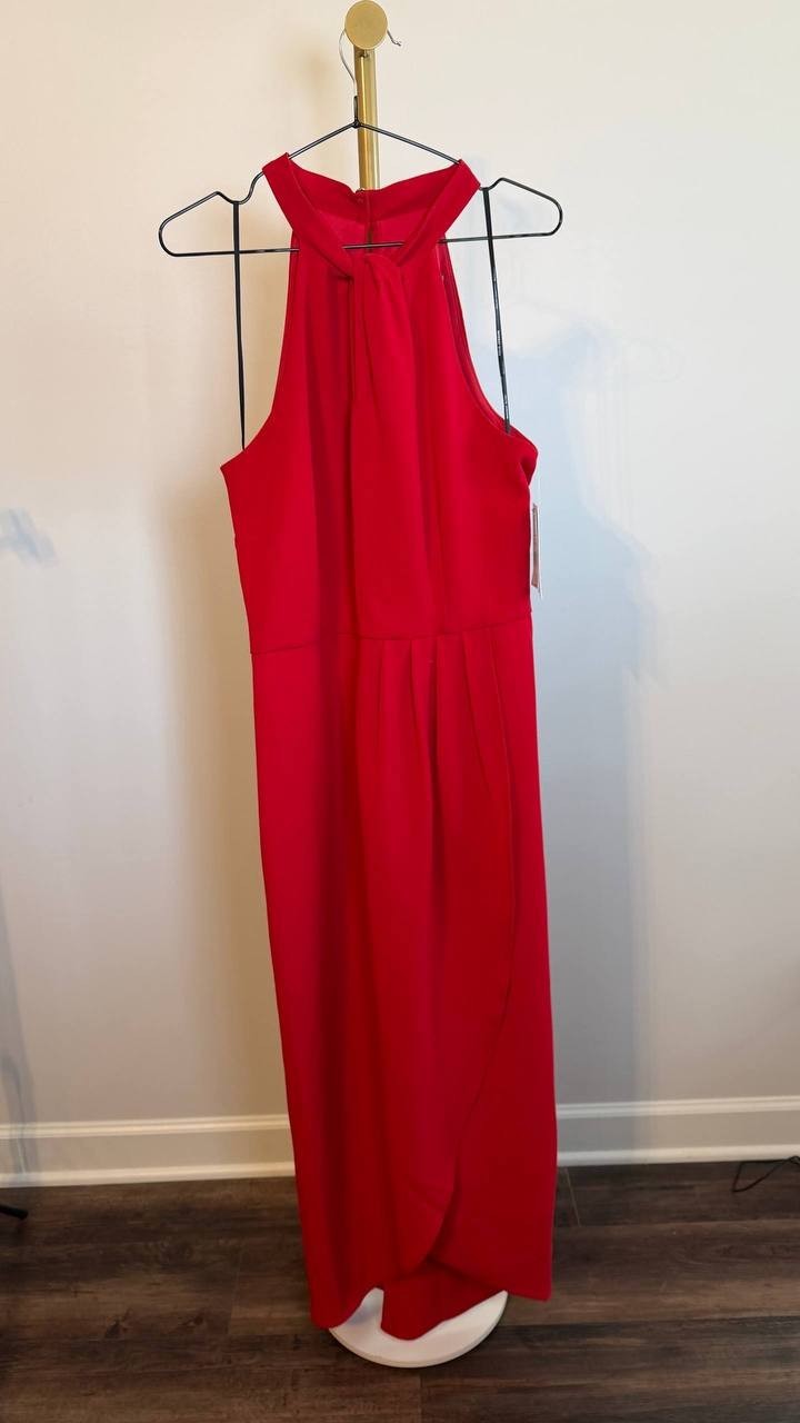 Julia Jordan Women’s Halter Neck Sleeveless Sheath Dress Red Size 12 NWT 109$