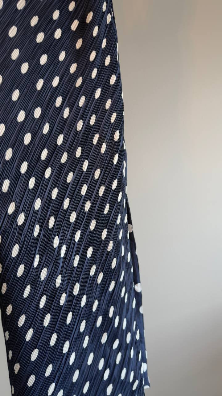 Cult Gaia Terre Dress One‑Shoulder Plissé Gown 2 Small Dot Deep Lake NWOT $898