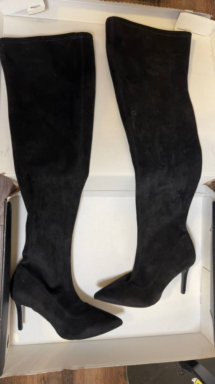 Karl Lagerfeld Paris Tall Boots Black 7.5 New $269.00