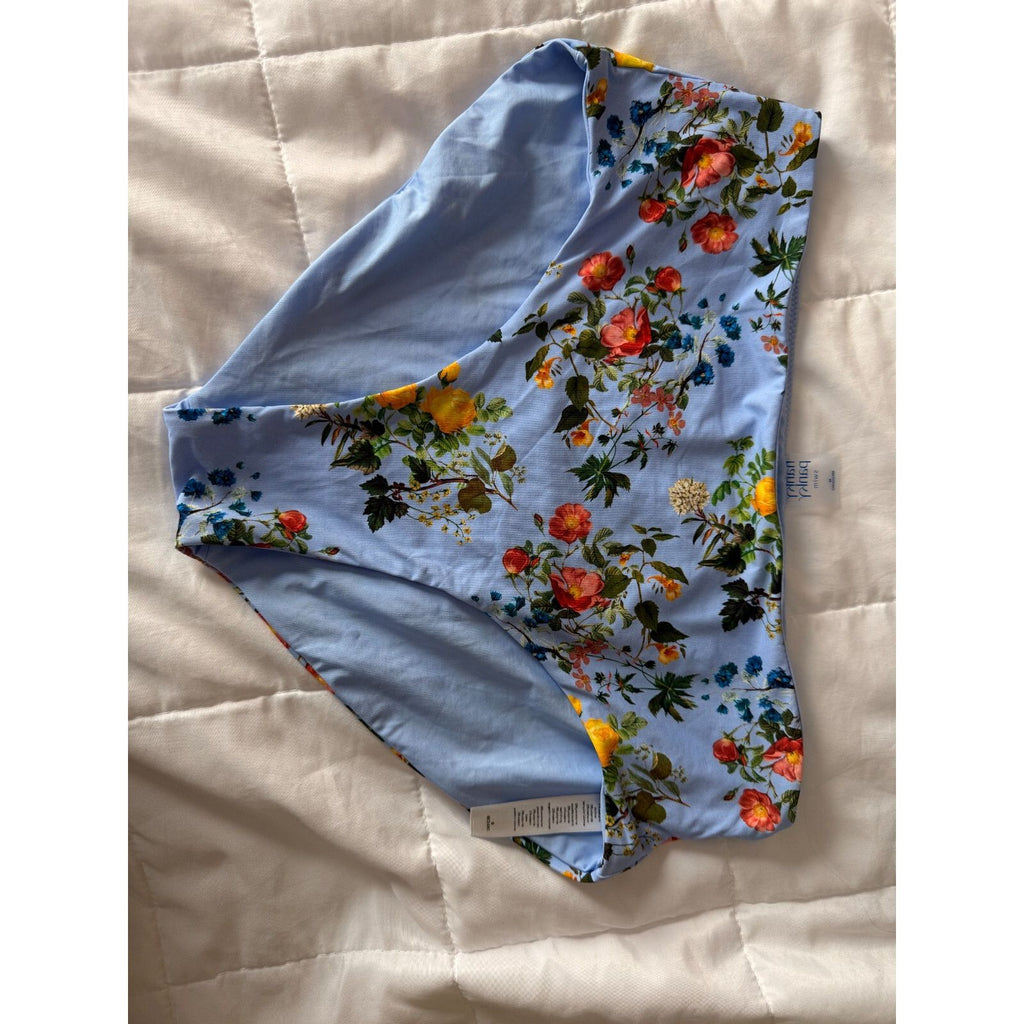 Hanky Panky Stylish V-Kini Bikini Bottom, Multicolor Flower, Retro, Size M