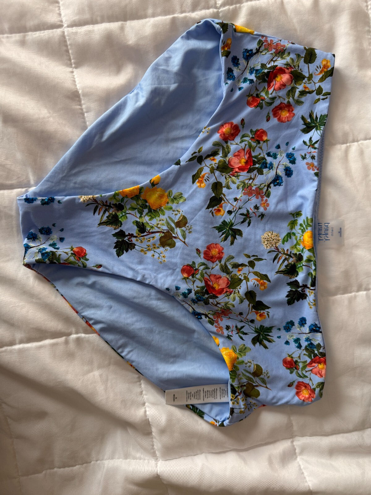 Hanky Panky Stylish V-Kini Bikini Bottom, Multicolor Flower, Retro, Size M