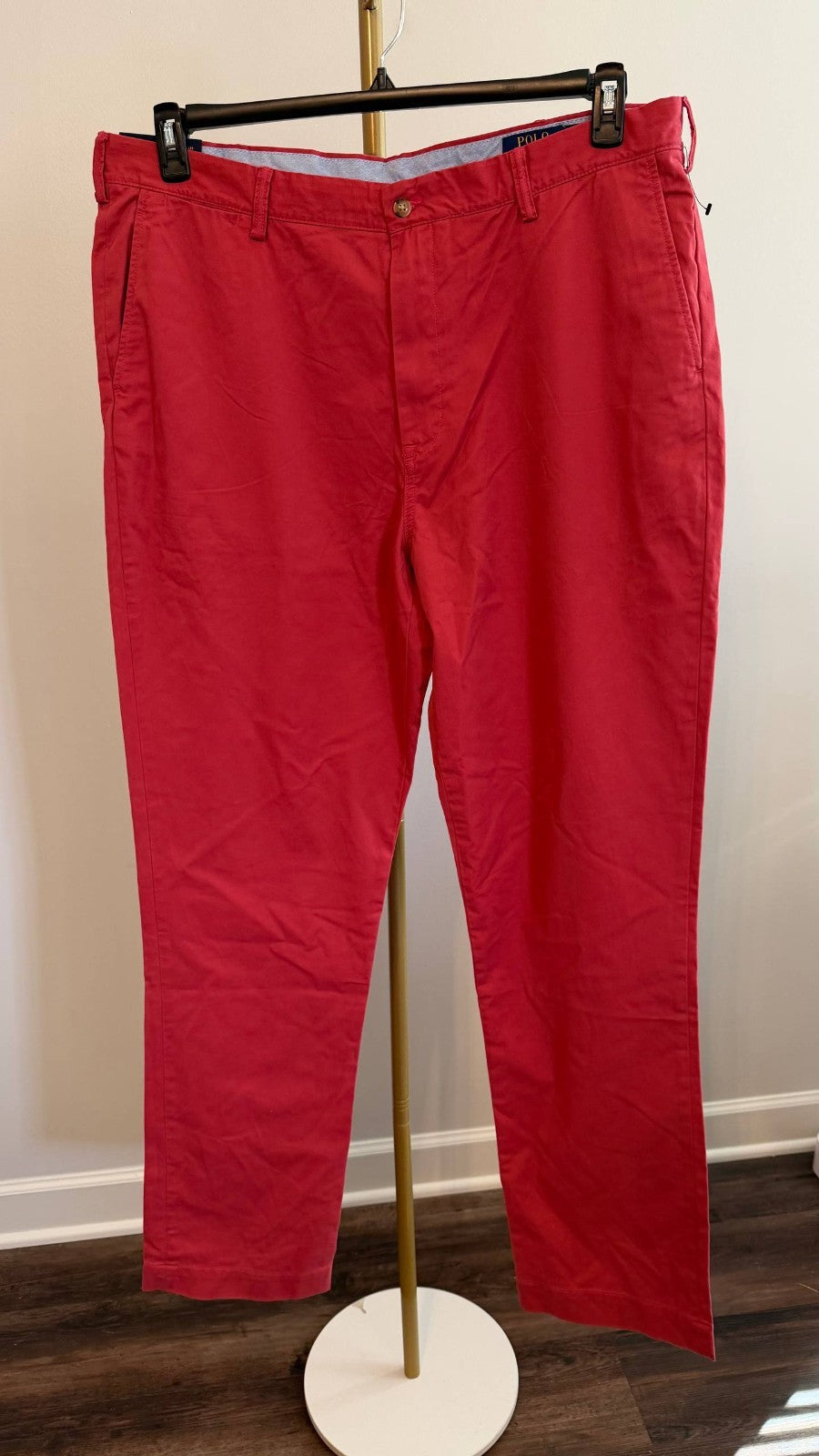 Polo Ralph Lauren Varick Slim Straight Stretch Sateen Pants Red Men’s  NWT
