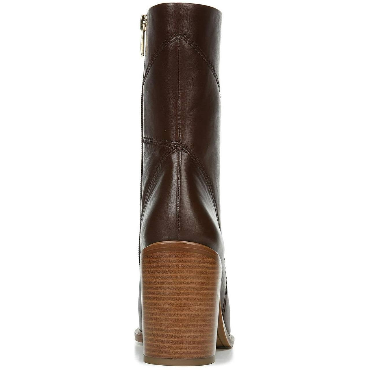 Franco Sarto Brown Leather Mid Shaft Boots 8.5M NIB MSRP $180